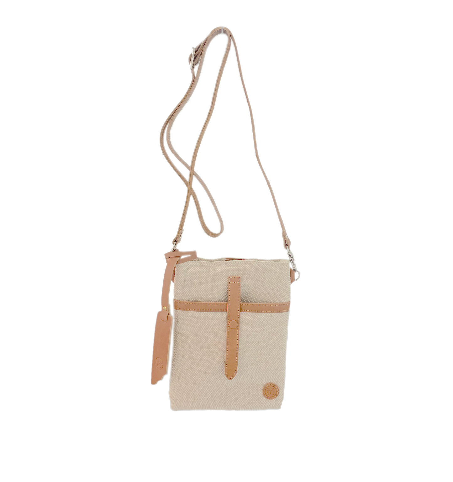 Mercury burlap cross-body bag