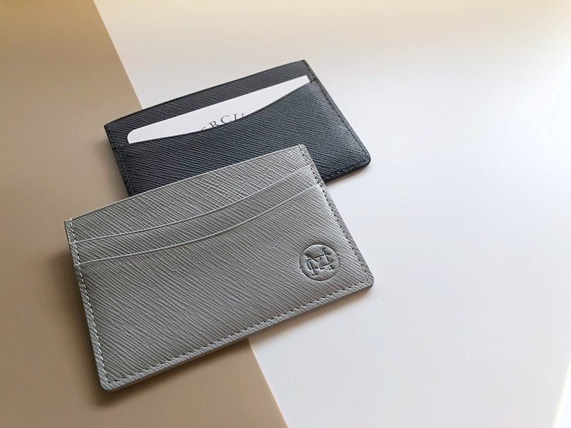 Mercury Leather Multilayer Card Holder Custom Branded English Letters
