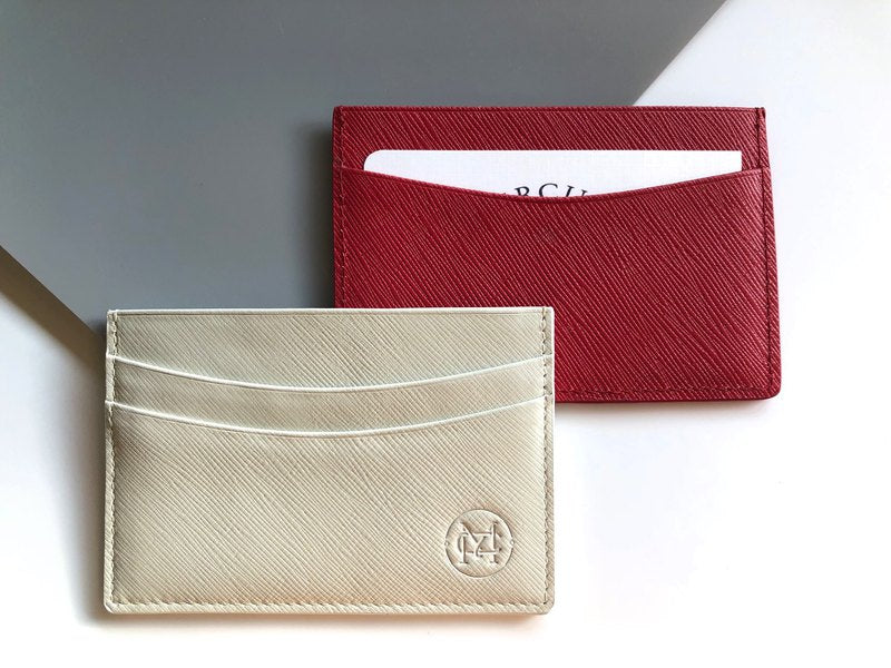 Mercury Leather Multilayer Card Holder Custom Branded English Letters