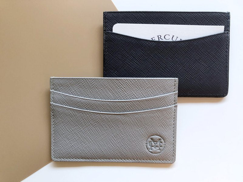 Mercury Leather Multilayer Card Holder Custom Branded English Letters