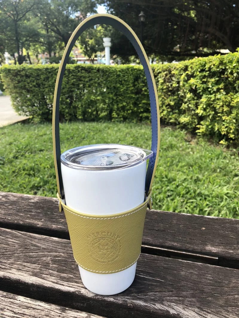 真皮隨身杯提袋 (可拆)
