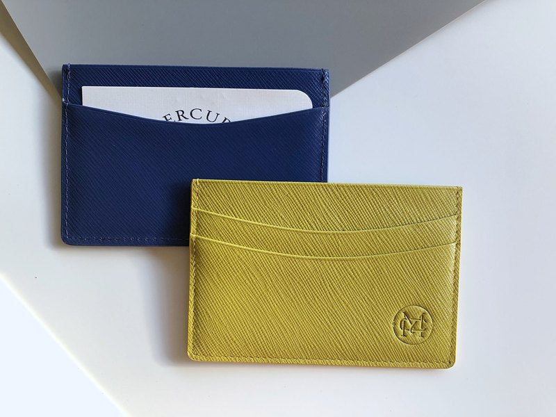 Mercury Leather Multilayer Card Holder Custom Branded English Letters