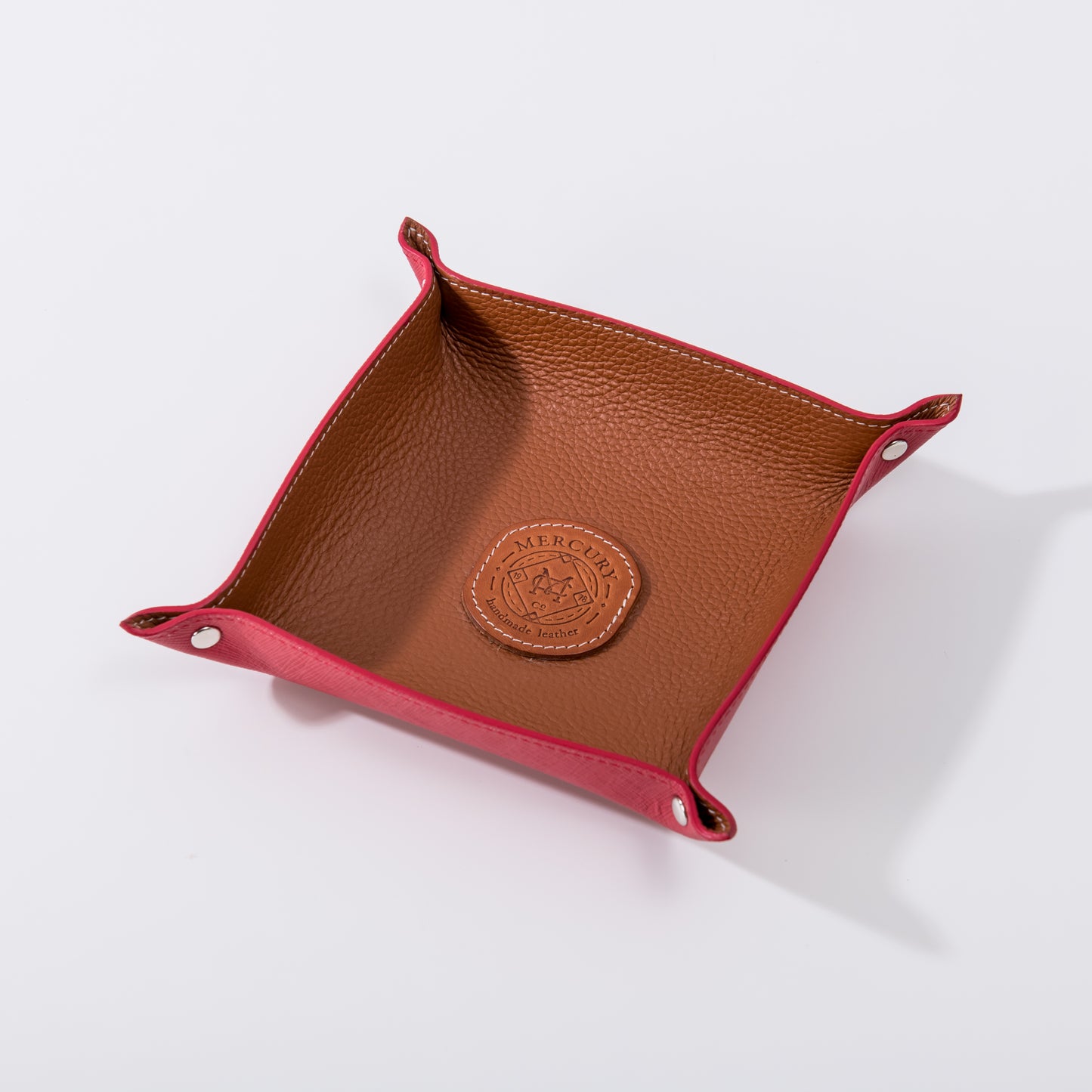 Mercury Leather square storage tray