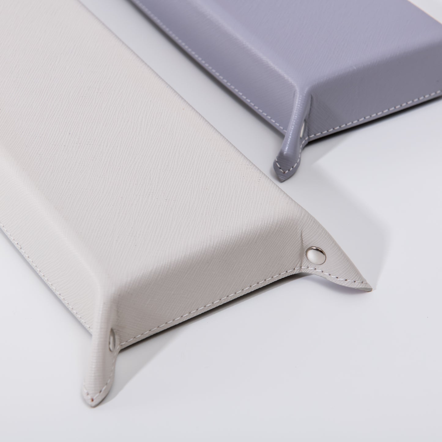Mercury Leather elongated storage tray