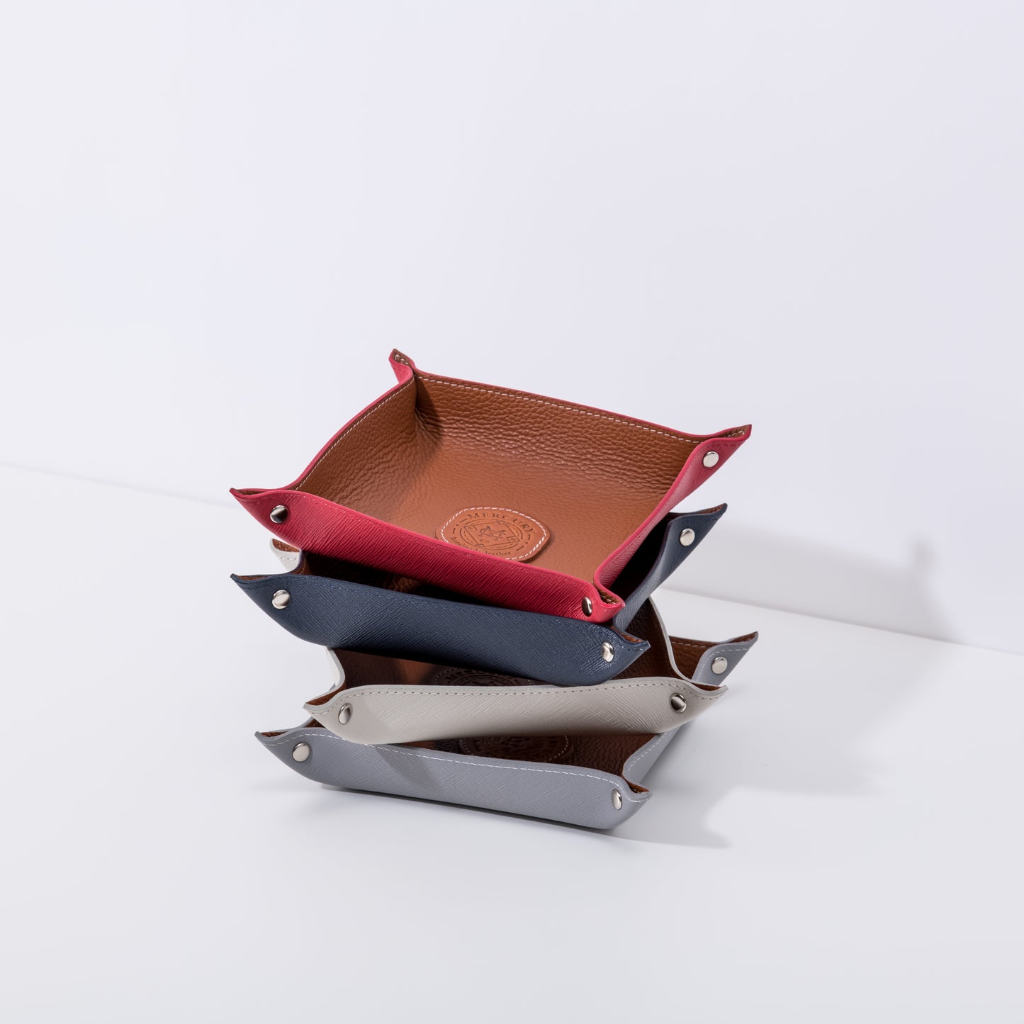Mercury Leather square storage tray