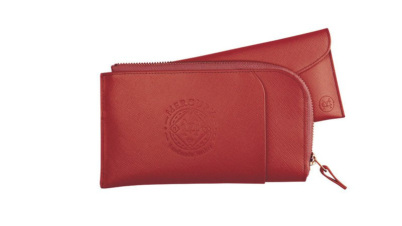 Mercury Leather Passport Wallet Multi-layer Card Holder Boarding Pass Banknote Holder