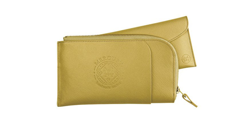 Mercury Leather Passport Wallet Multi-layer Card Holder Boarding Pass Banknote Holder