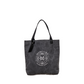 Mercury Black Shoulder, Front/Back Double Logo Thick Canvas Bag Leather Tag Custom Branding