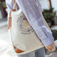 Mercury Leather Supporting Role-Canvas Bag Beige Custom Branded Leather Tag