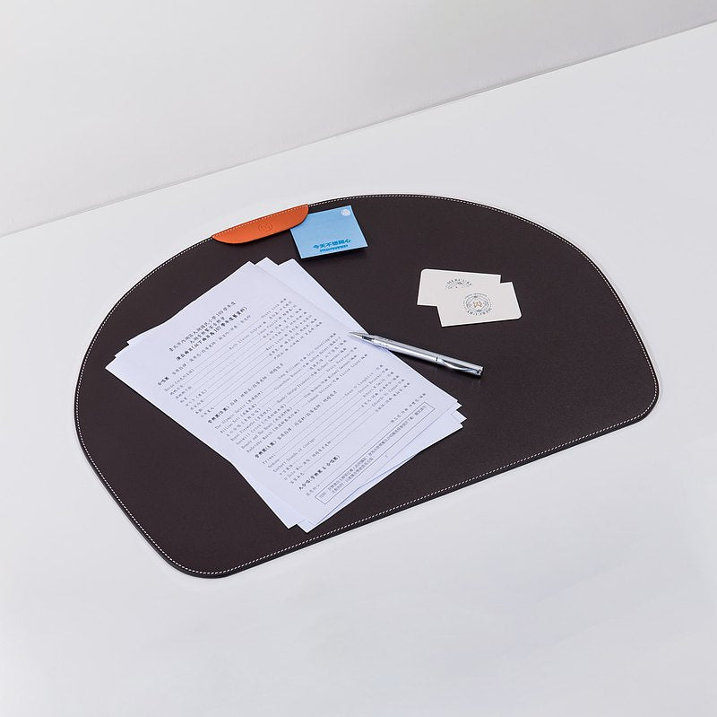 Mercury Half Curved Leather Desk Pad